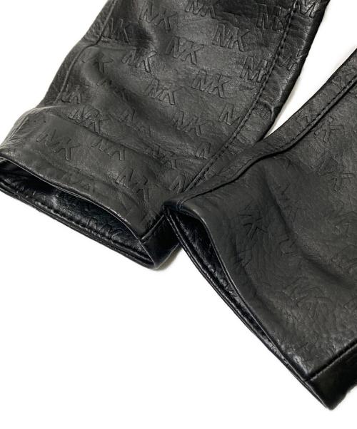 MICHAEL KORS（マイケル・コース）MICHAEL KORS (マイケル・コース) モノグラム柄レザージャケット ブラック サイズ:Mの古着・服飾アイテム