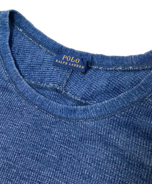 POLO RALPH LAUREN（ポロ・ラルフローレン）POLO RALPH LAUREN (ポロ・ラルフローレン) ワッフルニット コットンマキシドレス インディゴ サイズ:XSの古着・服飾アイテム