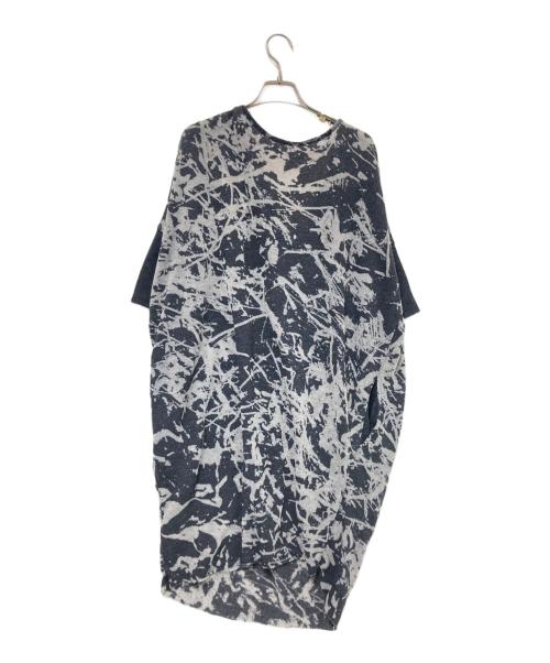 DIESEL（ディーゼル）DIESEL (ディーゼル) ニットチュニックワンピース ホワイト×グレー サイズ:S 未使用品の古着・服飾アイテム