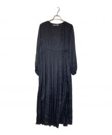 ne quittez pas（ヌキテパ）の古着「RAYON DOBBY GOWN」｜ブラック