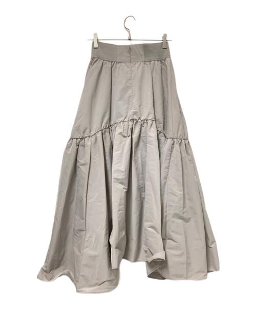 Snidel（スナイデル）Snidel (スナイデル) ベルトオンボリュームギャザースカート ベージュ サイズ:1の古着・服飾アイテム