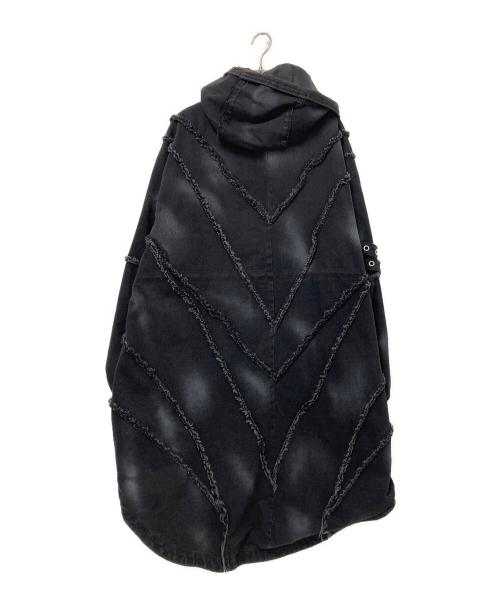 Underground（アンダーグラウンド）Underground (アンダーグラウンド) モットルド グランジ モッズコート ブラック サイズ:44の古着・服飾アイテム