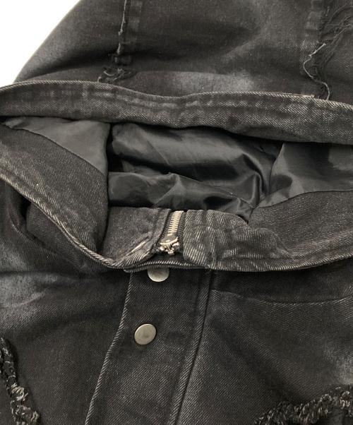 Underground（アンダーグラウンド）Underground (アンダーグラウンド) モットルド グランジ モッズコート ブラック サイズ:44の古着・服飾アイテム
