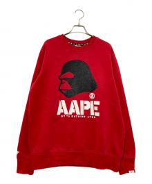A BATHING APE（アベイシングエイプ）の古着「プリントスウェット」｜レッド