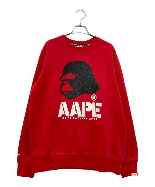 A BATHING APE（アベイシングエイプ）A BATHING APE (アベイシングエイプ) プリントスウェット レッド サイズ:Lの古着・服飾アイテム