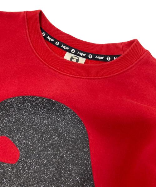 A BATHING APE（アベイシングエイプ）A BATHING APE (アベイシングエイプ) プリントスウェット レッド サイズ:Lの古着・服飾アイテム