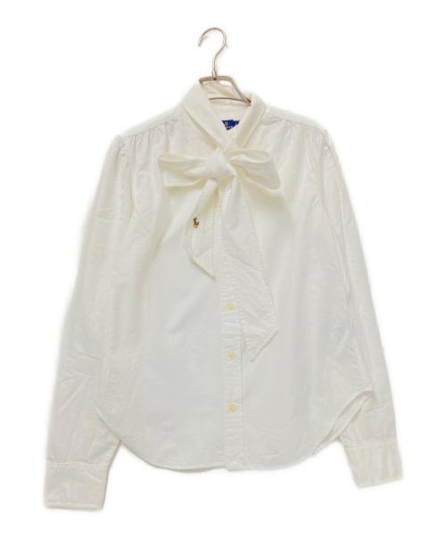 POLO RALPH LAUREN（ポロ・ラルフローレン）POLO RALPH LAUREN (ポロ・ラルフローレン) ボウタイブラウス ホワイト サイズ:4の古着・服飾アイテム