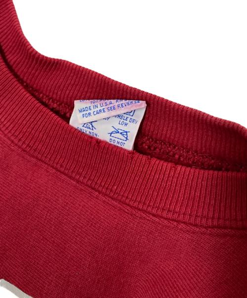Champion（チャンピオン）Champion (チャンピオン) 90‘Sカレッジプリントクルーネックスウェット レッド×ホワイト サイズ:XLの古着・服飾アイテム