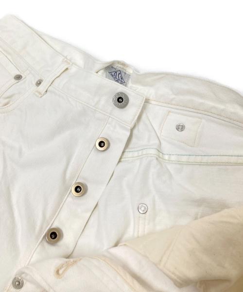 POST O'ALLS（ポストオーバーオールズ）POST O'ALLS (ポストオーバーオールズ) Five Pocket : 12oz. selvedge denim ホワイト サイズ:Lの古着・服飾アイテム