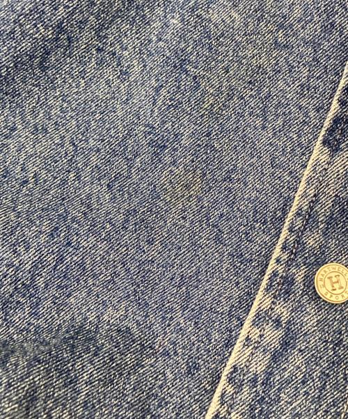 HARTWELL VIA SPORT（ハートウェル ヴィアスポーツ）HARTWELL VIA SPORT (ハートウェル ヴィアスポーツ) デニムスタジャン インディゴ×アイボリー サイズ:XLの古着・服飾アイテム