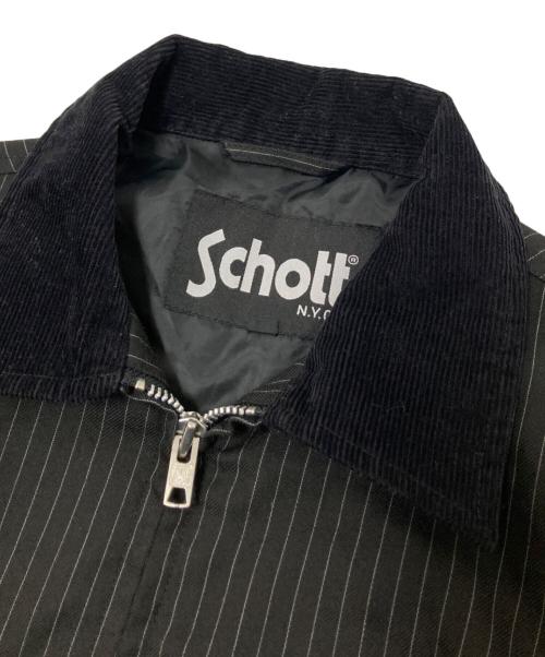 Schott（ショット）Schott (ショット) ストライプワークジャケット ブラック サイズ:Mの古着・服飾アイテム