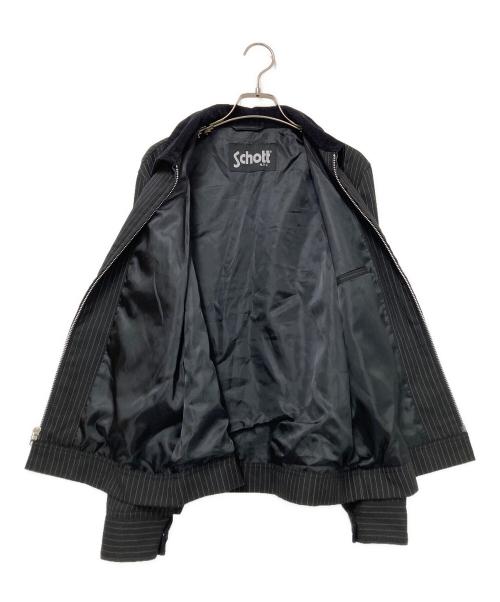 Schott（ショット）Schott (ショット) ストライプワークジャケット ブラック サイズ:Mの古着・服飾アイテム