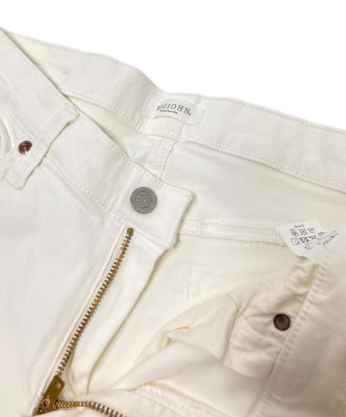 BIG JOHN（ビッグジョン）BIG JOHN (ビッグジョン) SLIM TAPEREDストレッチデニムパンツ ホワイト サイズ:W32の古着・服飾アイテム