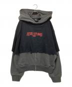 AESIR STUDIOSアースィアスタジオ）の古着「BALDUM LAYER HOODIE」｜ブラック×グレー