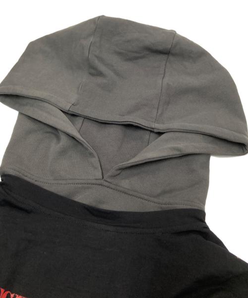 AESIR STUDIOS（アースィアスタジオ）AESIR STUDIOS (アースィアスタジオ) BALDUM LAYER HOODIE ブラック×グレー サイズ:1の古着・服飾アイテム