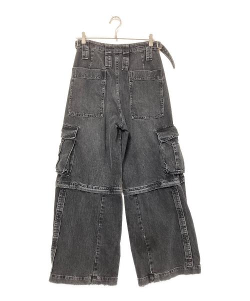 ZARA（ザラ）ZARA (ザラ) ギミックデニムカーゴパンツ ブラック サイズ:US:29の古着・服飾アイテム