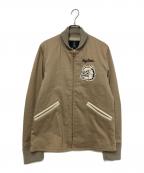 Hysteric Glamourヒステリックグラマー）の古着「ブルドックワッペンジャケット」｜ベージュ