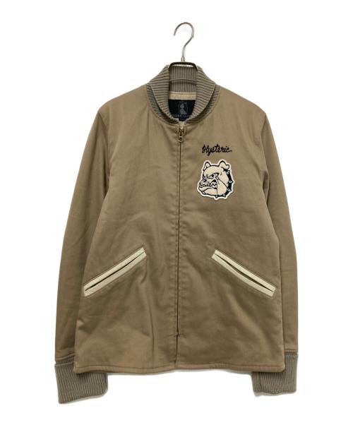 Hysteric Glamour（ヒステリックグラマー）Hysteric Glamour (ヒステリックグラマー) ブルドックワッペンジャケット ベージュ サイズ:Mの古着・服飾アイテム