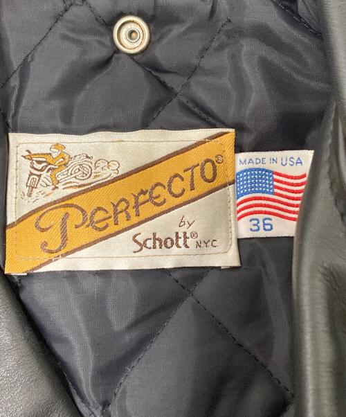 Schott（ショット）Schott (ショット) 618ダブルライダースジャケット ブラック サイズ:36の古着・服飾アイテム