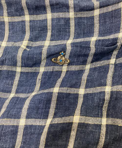Vivienne Westwood man（ヴィヴィアン ウェストウッド マン）Vivienne Westwood man (ヴィヴィアン ウェストウッド マン) ドレープシャツ ブルー サイズ:48の古着・服飾アイテム