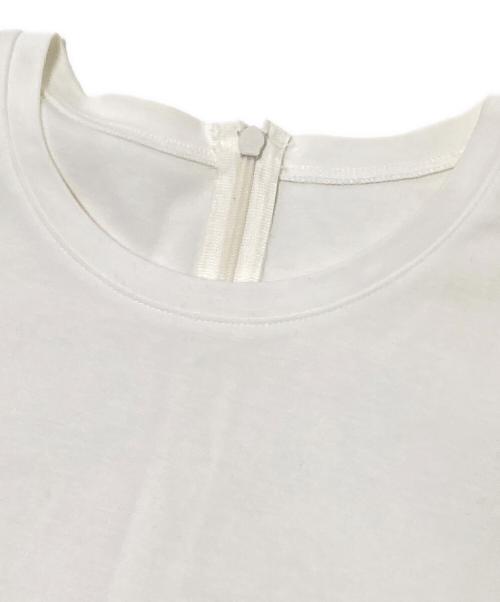 BORDERS at BALCONY（ボーダーズアットバルコニー）BORDERS at BALCONY (ボーダーズアットバルコニー) ペプラムTシャツ ホワイト×ブラック サイズ:38の古着・服飾アイテム