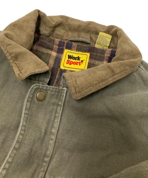 work sport（ワークスポーツ）work sport (ワークスポーツ) ダック地ジャケット オリーブ サイズ:XLの古着・服飾アイテム
