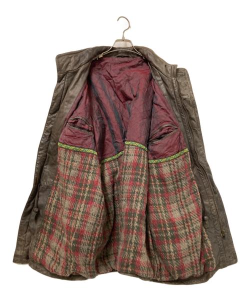 USED（ユーズド）USED (ユーズド) レザージャケット ブラウン サイズ:54の古着・服飾アイテム