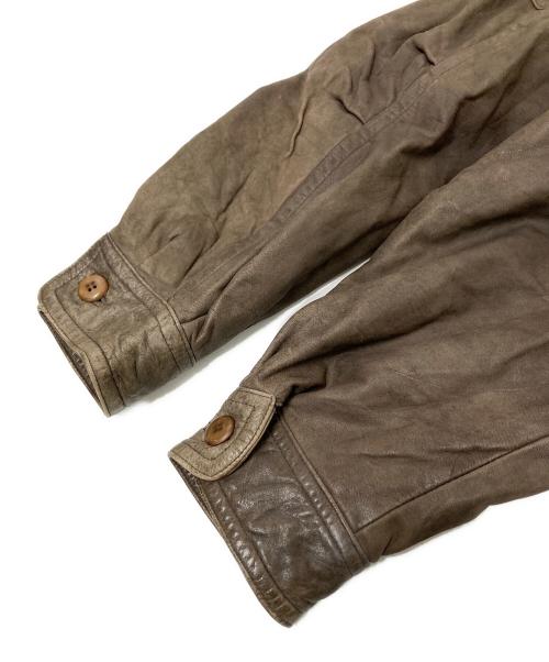 USED（ユーズド）USED (ユーズド) レザージャケット ブラウン サイズ:54の古着・服飾アイテム
