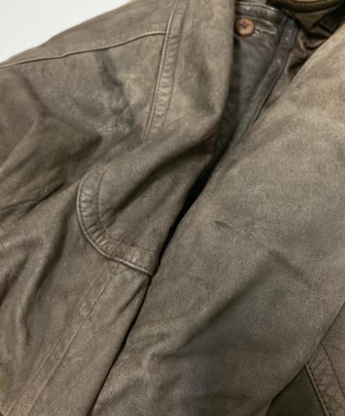 USED（ユーズド）USED (ユーズド) レザージャケット ブラウン サイズ:54の古着・服飾アイテム