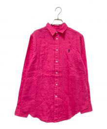 POLO RALPH LAUREN（ポロ・ラルフローレン）の古着「リネンシャツ」｜ピンク