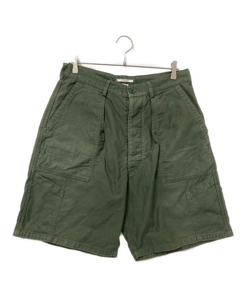 BLURHMS（ブラームス）BLURHMS (ブラームス) ミリタリーハーフパンツ グリーン サイズ:3の古着・服飾アイテム