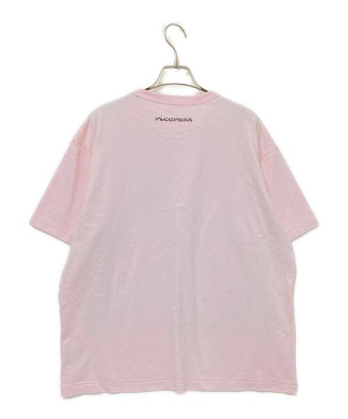 NICENESS（ナイスネス）NICENESS (ナイスネス) ED - Hand Stencil Print T-Shirt ピンク サイズ:Mの古着・服飾アイテム