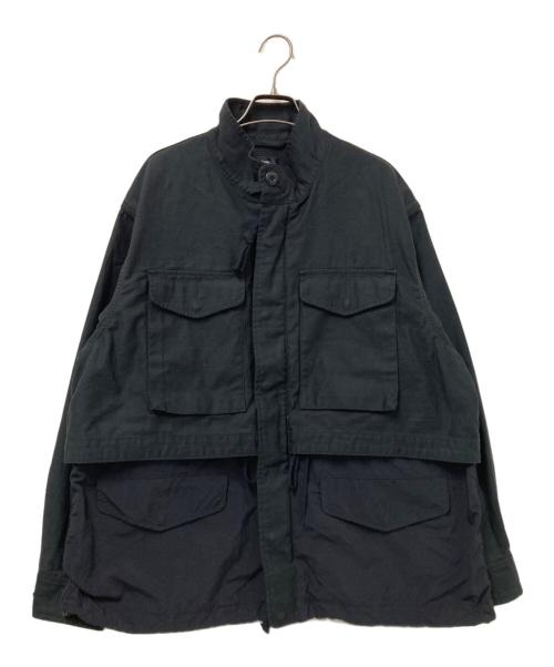 BEAMS（ビームス）BEAMS (ビームス) バックサテン レイヤード M-65 ブルゾン ブラック サイズ:Sの古着・服飾アイテム