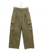 WYM LIDNMウィム バイ リドム）の古着「TUCK STRAIGHT HERITAGE CARGO」｜オリーブ