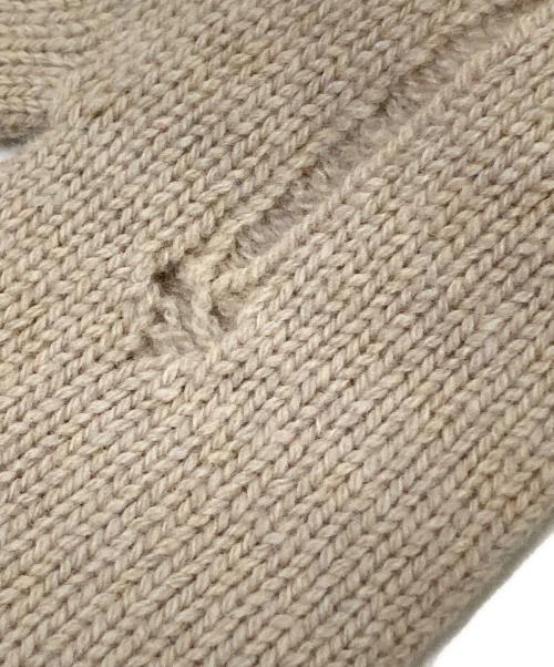 Maison Margiela（メゾンマルジェラ）Maison Margiela (メゾンマルジェラ) フィンガーレスニットグローブ ベージュ サイズ:下記参照の古着・服飾アイテム
