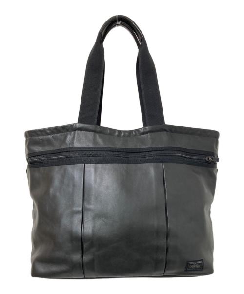 PORTER（ポーター）PORTER (ポーター) レザートートバッグ ブラック サイズ:下記参照の古着・服飾アイテム