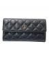 CHANEL（シャネル）の古着「マトラッセキャビアスキロングウォレット」｜ブラック
