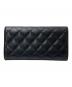 CHANEL (シャネル) マトラッセキャビアスキロングウォレット ブラック サイズ:下記参照：100000円