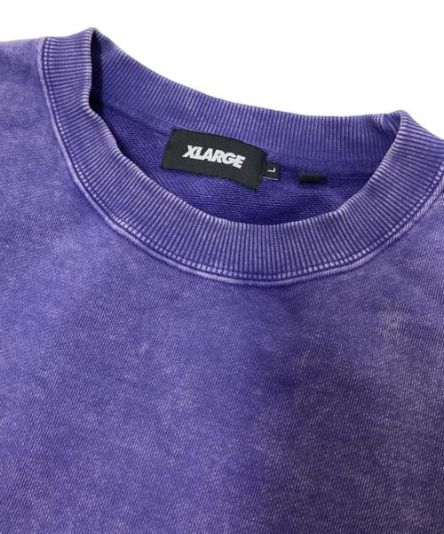 X-LARGE（エクストララージ）X-LARGE (エクストララージ) MONKEY WRENCHERS CREWNECK SWEATSHIRT パープル サイズ: Lの古着・服飾アイテム