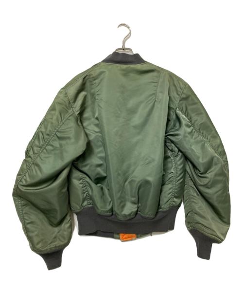 AVIREX（アヴィレックス）AVIREX (アヴィレックス) MA-1ジャケット オレンジ×グリーン サイズ:下記参照の古着・服飾アイテム
