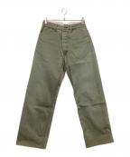 MOMOTARO JEANS桃太郎ジーンズ）の古着「ボタンフライコットンパンツ」｜オリーブ