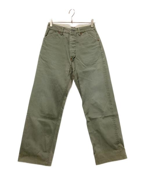 MOMOTARO JEANS（桃太郎ジーンズ）MOMOTARO JEANS (桃太郎ジーンズ) ボタンフライコットンパンツ オリーブ サイズ:W28の古着・服飾アイテム