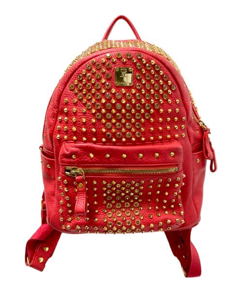 MCM（エムシーエム）MCM (エムシーエム) スタッズリュック レッド サイズ:下記参照の古着・服飾アイテム