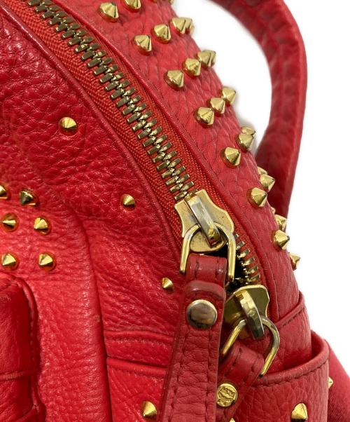 MCM（エムシーエム）MCM (エムシーエム) スタッズリュック レッド サイズ:下記参照の古着・服飾アイテム