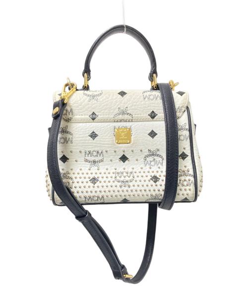 MCM（エムシーエム）MCM (エムシーエム) ケリー型2WAYバッグ ブラック×ホワイト サイズ:下記参照の古着・服飾アイテム