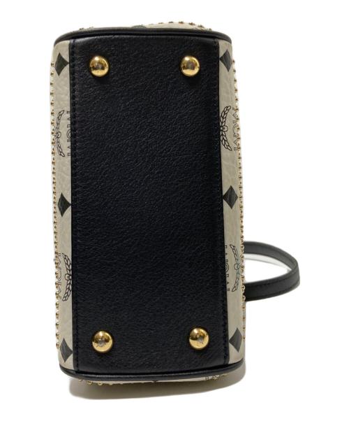 MCM（エムシーエム）MCM (エムシーエム) ケリー型2WAYバッグ ブラック×ホワイト サイズ:下記参照の古着・服飾アイテム