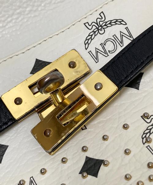 MCM（エムシーエム）MCM (エムシーエム) ケリー型2WAYバッグ ブラック×ホワイト サイズ:下記参照の古着・服飾アイテム