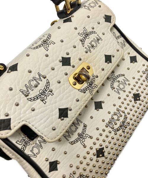 MCM（エムシーエム）MCM (エムシーエム) ケリー型2WAYバッグ ブラック×ホワイト サイズ:下記参照の古着・服飾アイテム