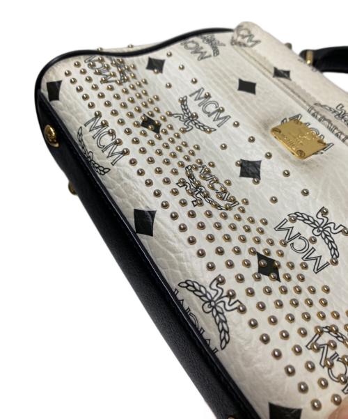 MCM（エムシーエム）MCM (エムシーエム) ケリー型2WAYバッグ ブラック×ホワイト サイズ:下記参照の古着・服飾アイテム