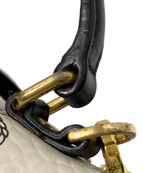 MCM（エムシーエム）MCM (エムシーエム) ケリー型2WAYバッグ ブラック×ホワイト サイズ:下記参照の古着・服飾アイテム